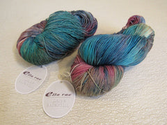 Ella Rae Lace Merino Yarn 2 Skeins 460 Yards Each Teal/Blue/Rose/Beige -- New