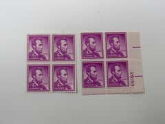 USPS Scott 1036 Vintage 4c Abraham Lincoln Plate Block & Block of 4 -- New