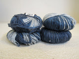 Plymouth Yarn Linen Concerto Yarn Light Gray/Navy 4 Balls 101 Yards Each -- New