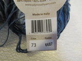 Plymouth Yarn Linen Concerto Yarn Light Gray/Navy 4 Balls 101 Yards Each -- New