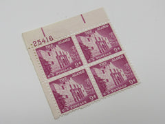 USPS Scott 1043 Vintage 9c The Alamo Plate Block Mint Never Hinged/MNH -- New