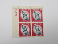 USPS Scott 1044A Vintage 11c Statue of Liberty Plate Block Mint Never Hinged/MNH -- New