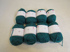 Ewe Ewe Wooly Worsted Yarn Teal 8 Skeins 95 Yards Each 100% Merino Superwash -- New
