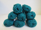 Ewe Ewe Wooly Worsted Yarn Teal 8 Skeins 95 Yards Each 100% Merino Superwash -- New