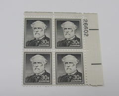 USPS Scott 1049 Vintage 30c Robert E Lee Plate Block Mint Never Hinged/MNH -- New