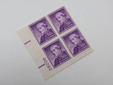 USPS Scott 1051 Vintage 50c Susan B Anthony Plate Block Mint Never Hinged/MNH -- New