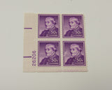 USPS Scott 1051 Vintage 50c Susan B Anthony Plate Block Mint Never Hinged/MNH -- New