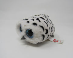 Ty Teenie Beanie Baby Nellie Teeny Tys White/Black White Owl Polyester Fiber -- Used