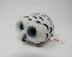 Ty Teenie Beanie Baby Nellie Teeny Tys White/Black White Owl Polyester Fiber -- Used