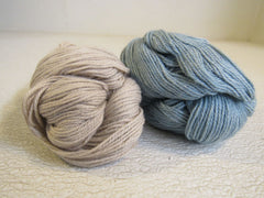 Manos Del Uruguay Serena Yarn Livid Blue/Ecru 2 Skeins 170 Yards Each -- New