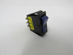 General Switches Blue Rocker Illuminater Switch Black/Gold 21920 -- New