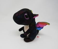 Ty Beanie Boos Anora Black/Rainbow 06T-01597714 Polyester Fiber Plastic Pellets -- Used