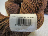 Nasha Handknits Isabella Yarn Andalusite 6 Balls 1 Skein 109 Yards Each Brown -- New