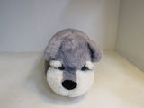 KellyToy Pillow Chums Dog Gray/White Ages 3 & Up Q017 Polyester Fiber -- Used