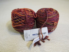 Malabrigo Rios Yarn Archangel 2 Balls 210 Yards Each Orange/Brown/Gold -- New