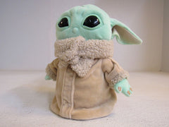 Mattel Baby Yoda Plush Mint/Beige Star Wars Polyester Fiber Plastic Pellets -- Used