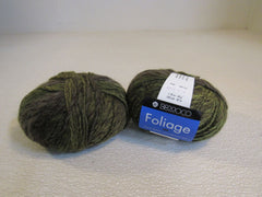 Berroco Foliage Yarn Foliage 2 Balls 100 Yards Each Green/Brown -- New