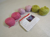 Yarn 6 Balls Pink/Rose/Lime Cotton Linen -- New