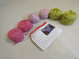 Yarn 6 Balls Pink/Rose/Lime Cotton Linen -- New