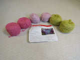 Yarn 6 Balls Pink/Rose/Lime Cotton Linen -- New