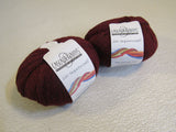 Cascade Yarns 220 Superwash Yarn Wine 2 Balls 220 Yards Each 100% Superwash Wool -- New