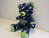 BABW Seattle Seahawks Plush Bear Build-A-Bear Blue/Green Polyester Fiber -- Used