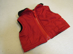 BABW Build A Bear Clothing Zip Vest Red/Black -- Used