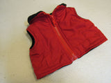 BABW Build A Bear Clothing Zip Vest Red/Black -- Used