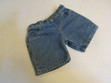 BABW Build A Bear Clothing Jean Shorts Blue Ages 3 & Up 1009182 Denim -- Used