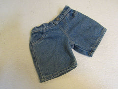 BABW Build A Bear Clothing Jean Shorts Blue Ages 3 & Up 1009182 Denim -- Used