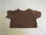 BABW Build A Bear Clothing T Shirt Brown Ages 3 & Up Treasure Hunt -- Used