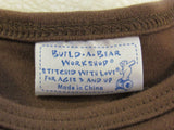 BABW Build A Bear Clothing T Shirt Brown Ages 3 & Up Treasure Hunt -- Used