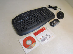 Microsoft Multimedia Keyboard & Mouse 1.1 6-ft Cord Software Disk 1014 2000 -- New