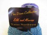 Yarns Northwest Silk and Merino Yarn Teal/Blue 2 Balls 120 Yards Each -- New