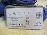 Elann Bamboo Fushion Yarn Periwinkle/Gray 7 Skeins 96 Yards Each -- New