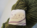 Lornas Laces Shepherd Worsted Hand Dyed Yarn 1 Skein 225 Yards Brownish Green -- New