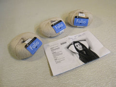 Berroco Folio Yarn Cream Pima Poo 3 Balls 219 Yards Each -- New
