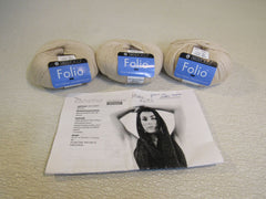 Berroco Folio Yarn Cream Pima Poo 3 Balls 219 Yards Each -- New