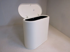 Standard Bathroom Trash Can 3 Gallon White P-RI-GW32 -- New