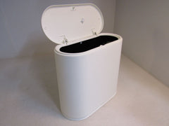 Standard Bathroom Trash Can 3 Gallon White P-RI-GW32 -- New