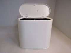 Standard Bathroom Trash Can 3 Gallon White P-RI-GW32 -- New
