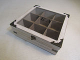 Designer Wooden Tea Box With 9 Sections Light Beige -- Used