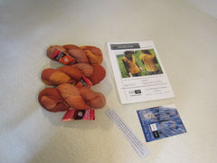 Fleece Artist Woolie Silk 3Ply Hand Dyed Yarn Amber 3 Skeins 252 Yards Each -- New