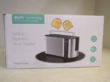 Homasy ikich 4 Slice Toaster 28-in Cord 6 Shade Settings CP144A Stainless Steel -- New