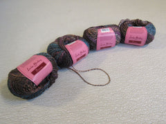 Louisa Harding Yarns Noema Yarn 4 Balls 131 Yards Each Brown/Teal/Peach/Rose -- New