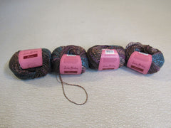 Louisa Harding Yarns Noema Yarn 4 Balls 131 Yards Each Brown/Teal/Peach/Rose -- New