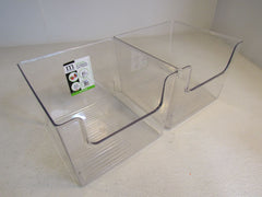 M Design Organizing Bins Lot of 2 9.25in x 9.25in x 8in Clear RI1423 -- New