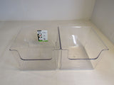 M Design Organizing Bins Lot of 2 9.25in x 9.25in x 8in Clear RI1423 -- New