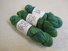 Love Spun Yarns Worsted Weight Yarn 3 Skeins 104 Yards Each Green/Blue/Teal -- New