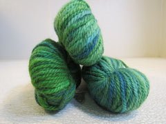 Love Spun Yarns Worsted Weight Yarn 3 Skeins 104 Yards Each Green/Blue/Teal -- New